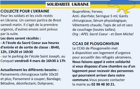 Information des échos de Plougonvelin