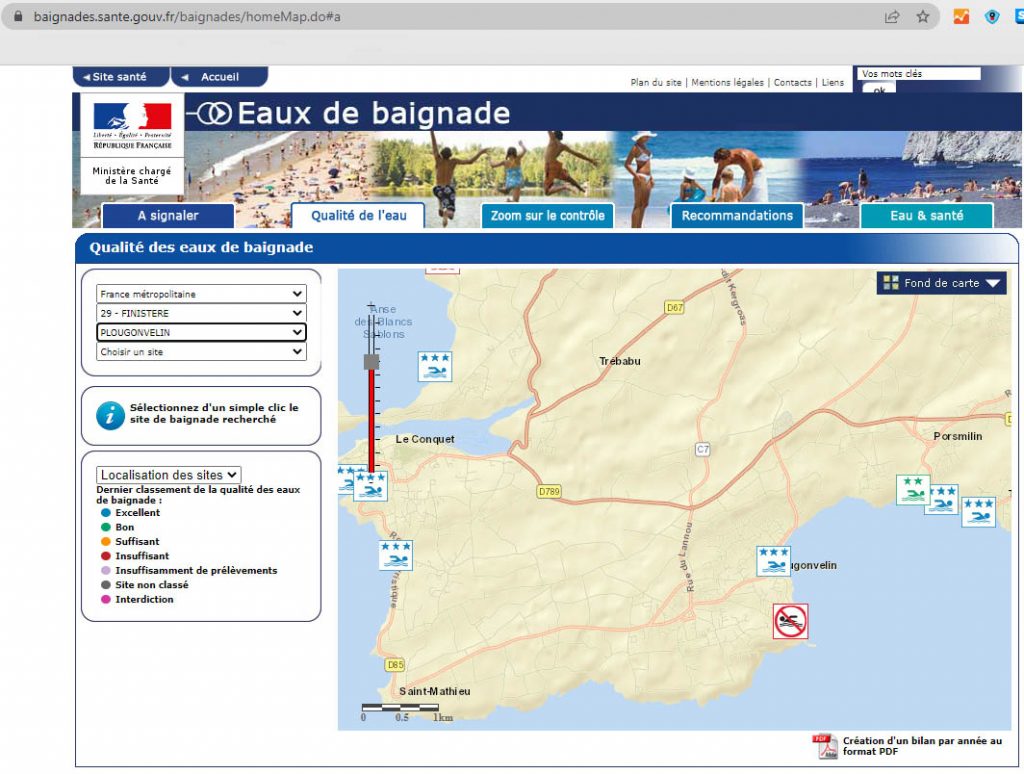 Site baignades.gouv.fr