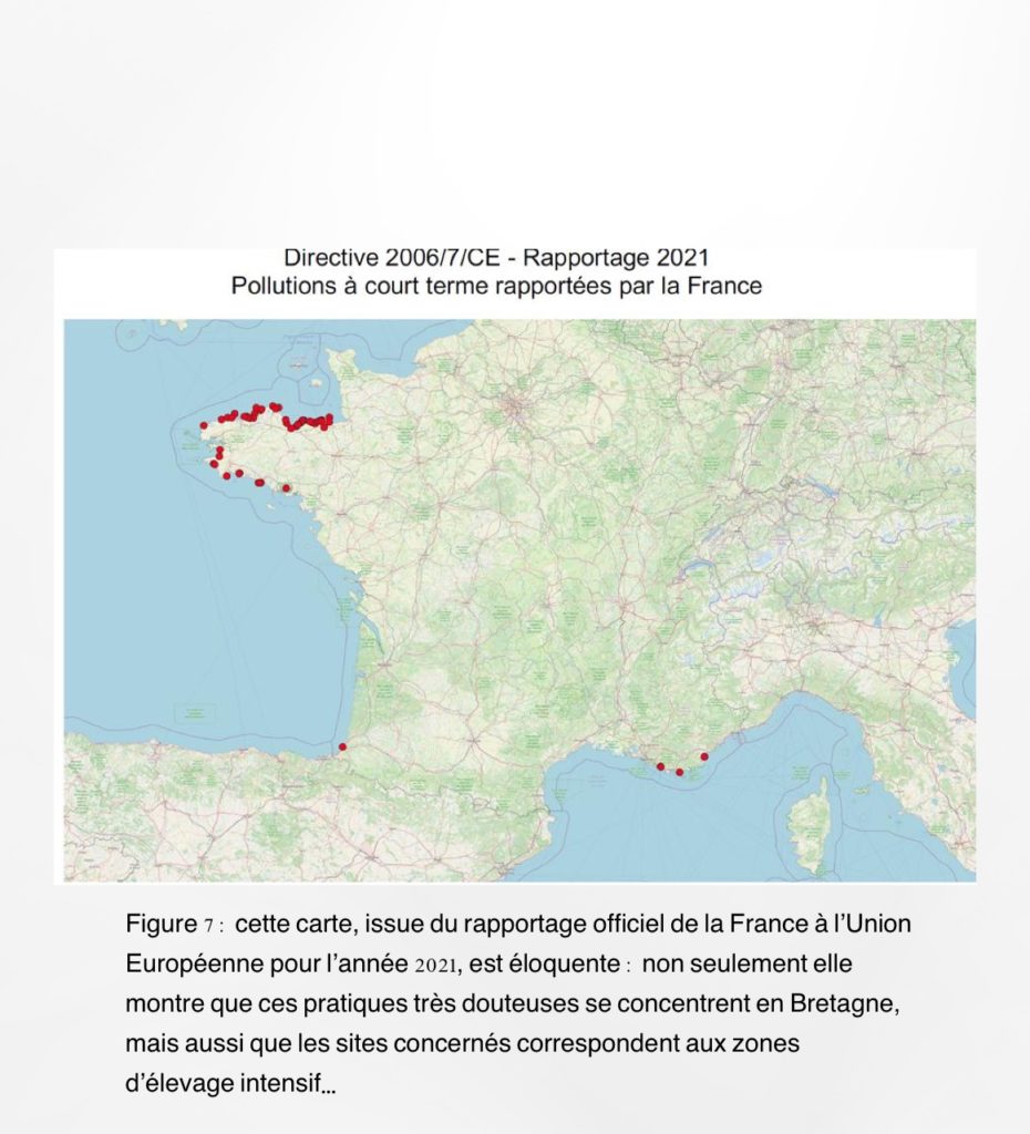 le nez rouge de la pollution des eaux de baignade