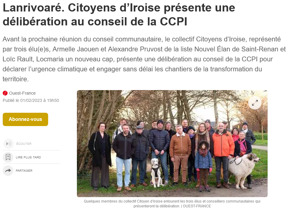 urgence climat pays iroise