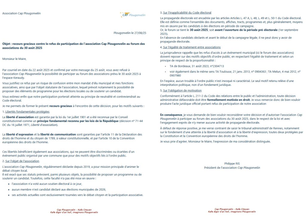 recours gracieux forum associations