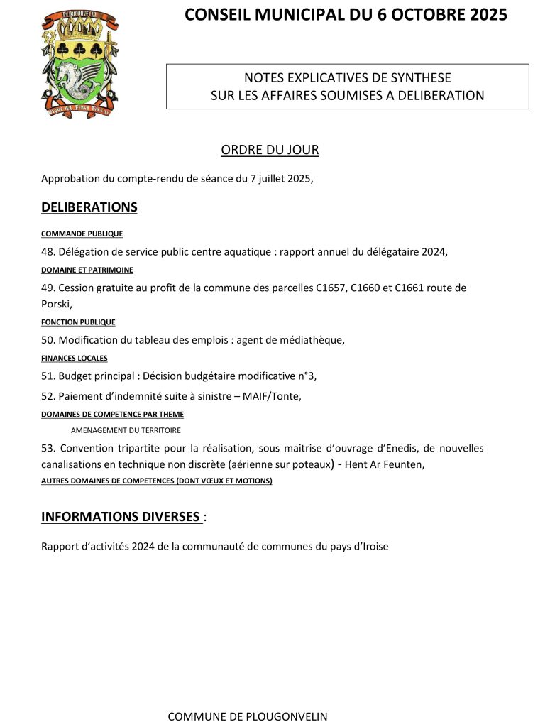 ordre du jour